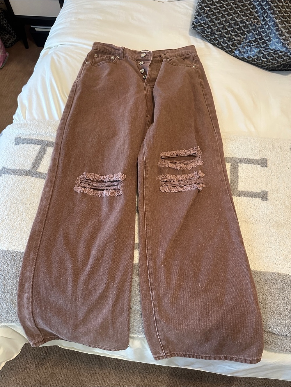 Beautiful size 4 adika jeans chocolate brown